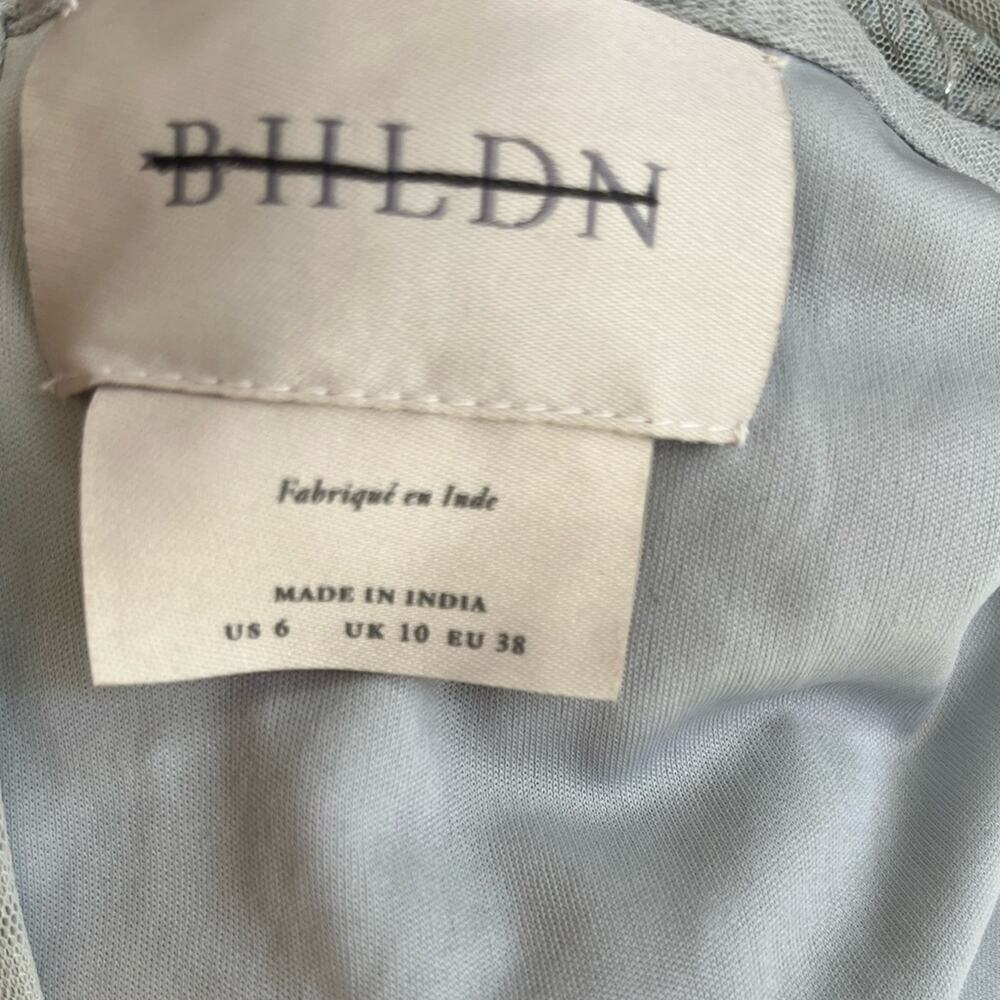 BHLDN Eliza Beaded Dress size blue gray sleeveless‎ - Picture 10 of 10